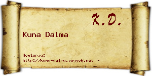 Kuna Dalma névjegykártya